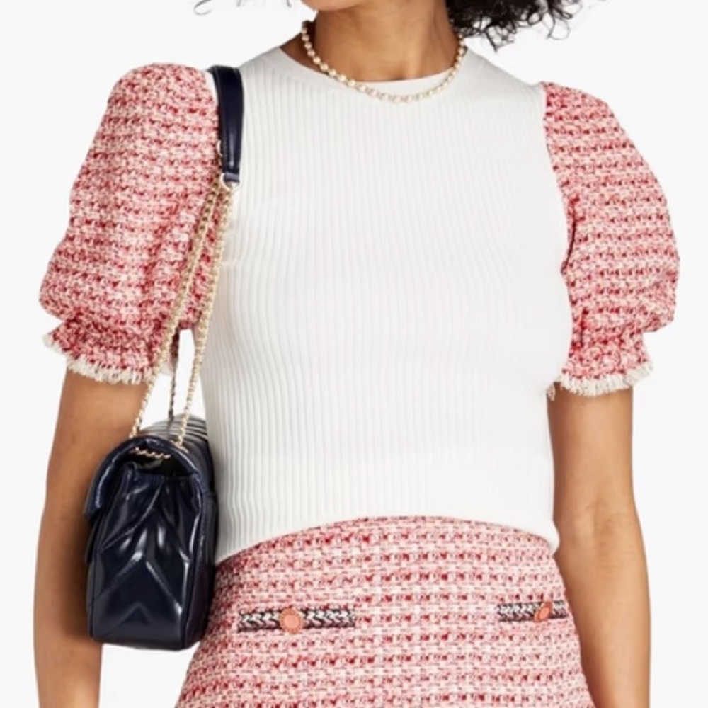 New Maje Tweed Top
